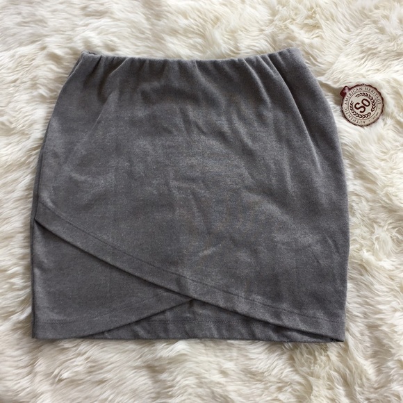 SO Dresses & Skirts - 🆕 SO Gray Cross Front Pencil Skirt